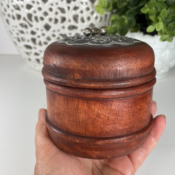 Wooden Trinket Jewelry Box Storage Container - Picture 8 of 9